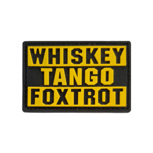 Нашивка PVC/ПВХ с велкро Whiskey. Tango. Foxtror Жёлтый на чёрном